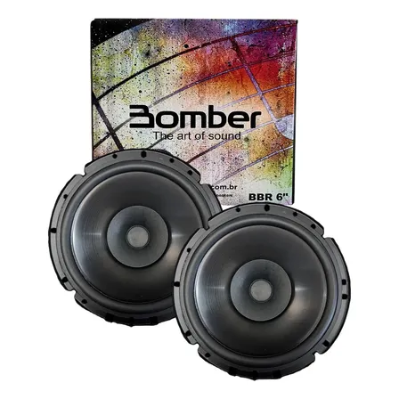 Alto Falante Bomber Bbr6 6pol 100rms Full Range Montadora Cor Preto