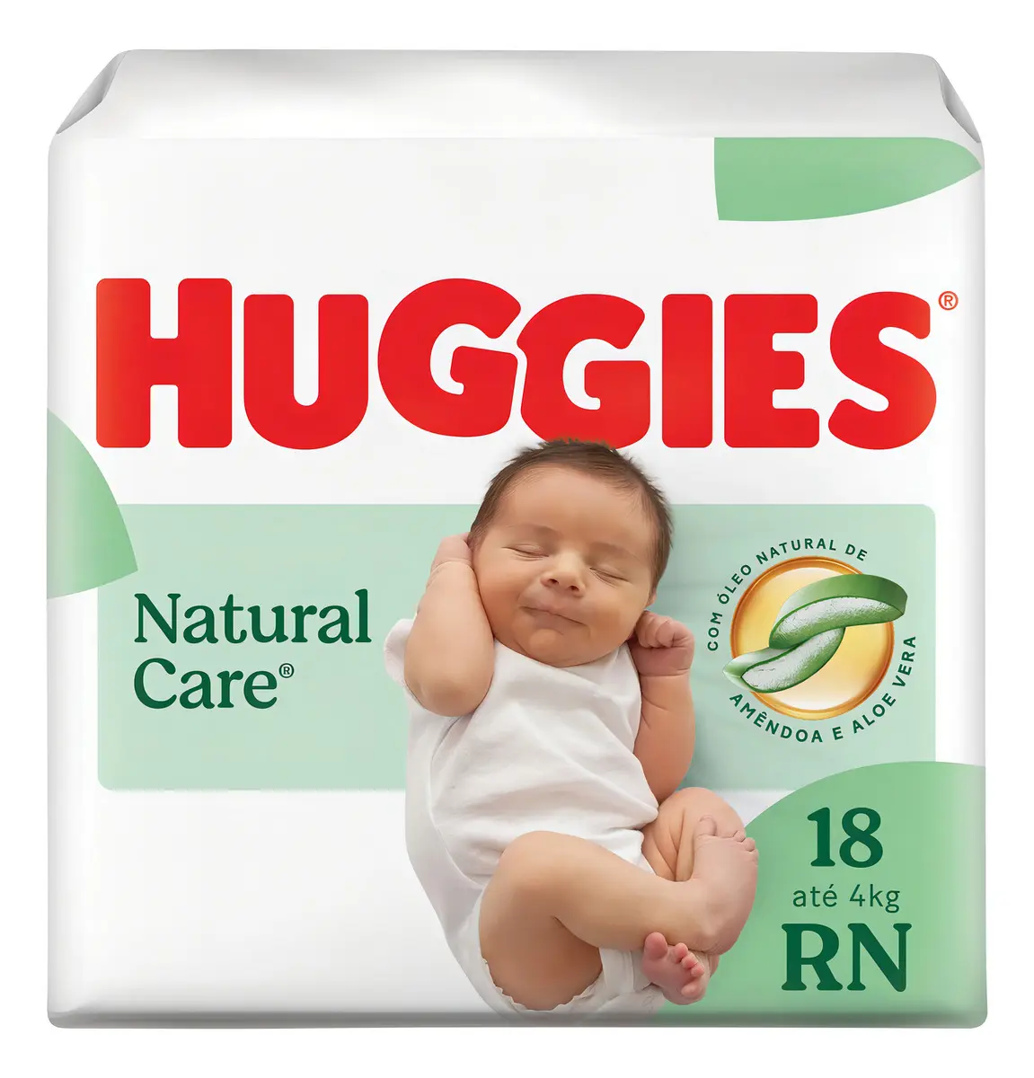 Huggies Fralda Descartável Premium Natural Care RN 18 Unidades