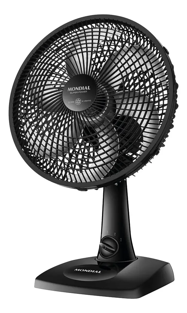 Ventilador De Mesa 30cm Mondial Super Power Vsp-30-b 127v 30 Cm 60 Hz Preto 127v Cinza Plástico 6