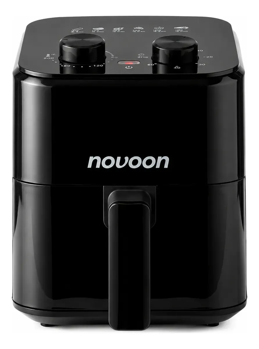 Fritadeira Elétrica Air Fryer 2.5 L Novoon 1000w Preta Preto 220