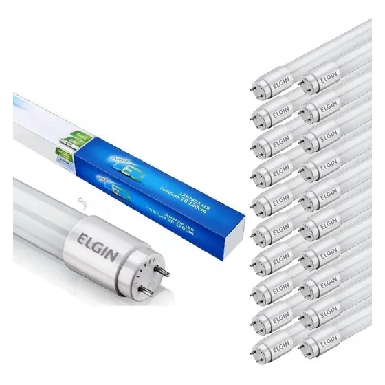 Lâmpada Tubular Led T8 6500k Branco Frio 20w Bivolt - 10 Und