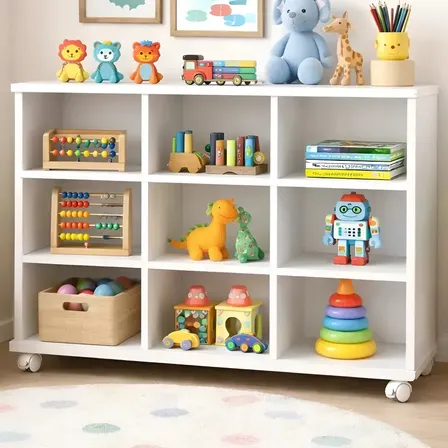 Nicho Organizador Multiuso Infantil E Estante Para Livros Cor Branco Sem Gavetas Liberty Móveis