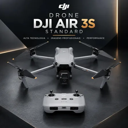 Drone Dji Air 3s Standard (sem Tela) Br - Dji054 Cinza