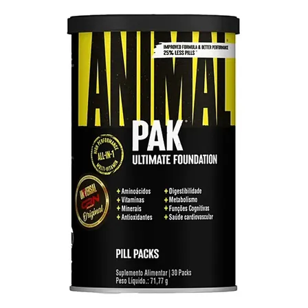Multivitamínico Animal Pak 30 Saches - Universal Nutrition