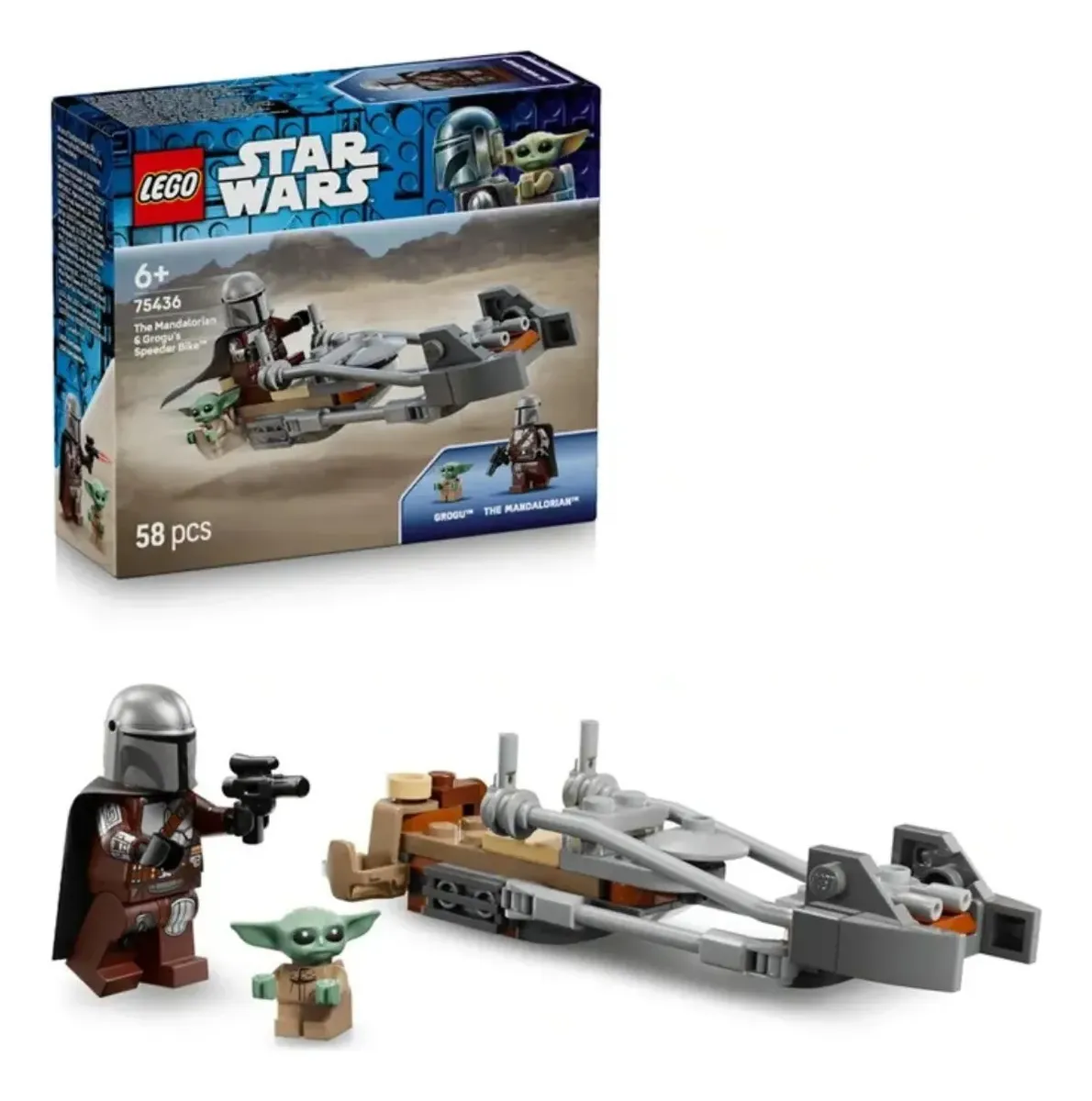 Lego Star Wars Blocos De Montar Colecionáveis Darth Vader Lego Star Wars Speeder Bike The Mandalorian E Grogu 75436