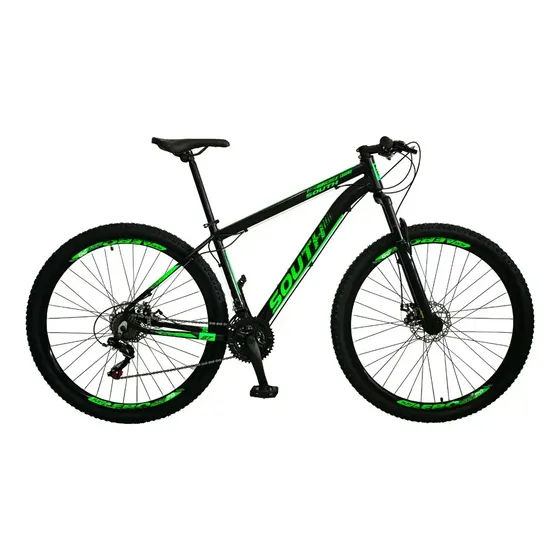 Bicicleta Aro 29 South Legend 21v Câmbio Southbike Cor Preto-Verde Tamanho do quadro 21