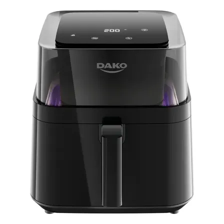 Fritadeira Air Fryer Dako Digital 6 Litros 360° 4 Em 1 Cor Preto
