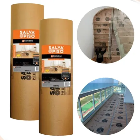 Salvapiso Protetor De Piso 2 Rolos 1x25m Com Fita Salvabras