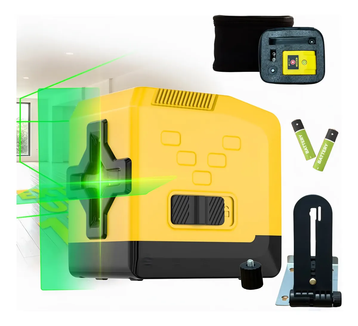 Nível Laser 2 Linhas Ferramenta Nivelamento Profissional