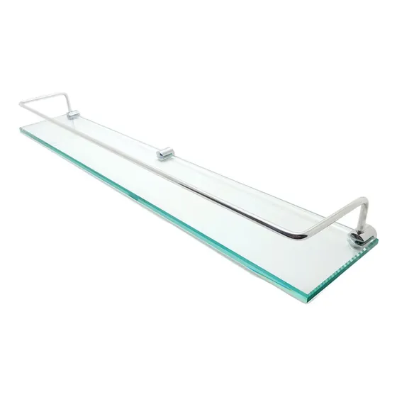 Prateleira Vidro 60cm Porta Shampoo Banheiro Mons Shop Incolor