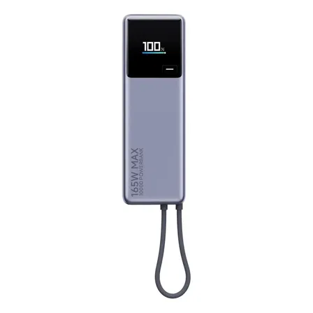 Xiaomi 165w Power Bank 10000 Cabo Integrado Ultrarrápido Cor Prateado