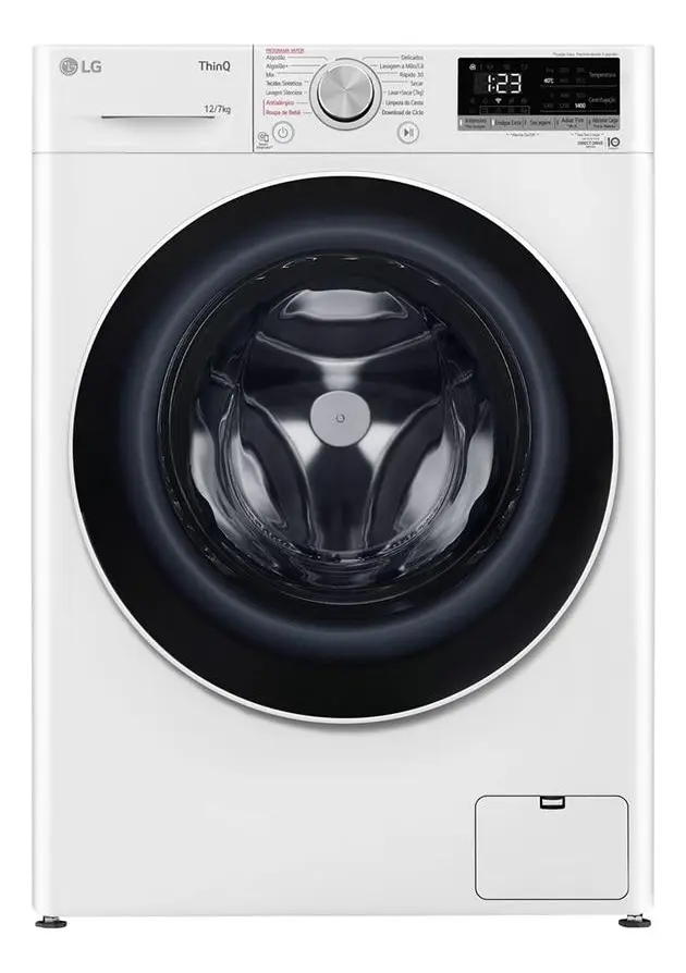 Lava e Seca LG Smart VC4 12kg Branca com Inteligência Artificial AIDD CV5012WC4A 220v