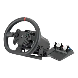Volante Gamer Loong MGV-V995 900 Graus PC, PS3, PS4, Xbox Series X/S, Xbox One, Nintendo Switch Cor Preto