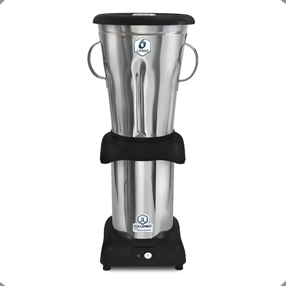 Liquidificador Industrial Portátil Jl Colombo Industrial Br - Inclui 1 Acessórios Prateado 127/220v