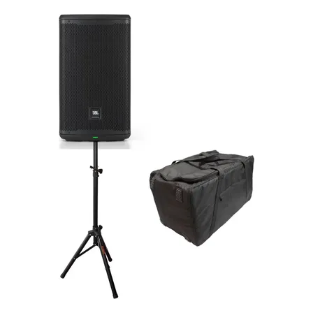 Caixa Ativa Jbl Eon715 1300w Bluetooth + Pedestal + Bag Cor Preto