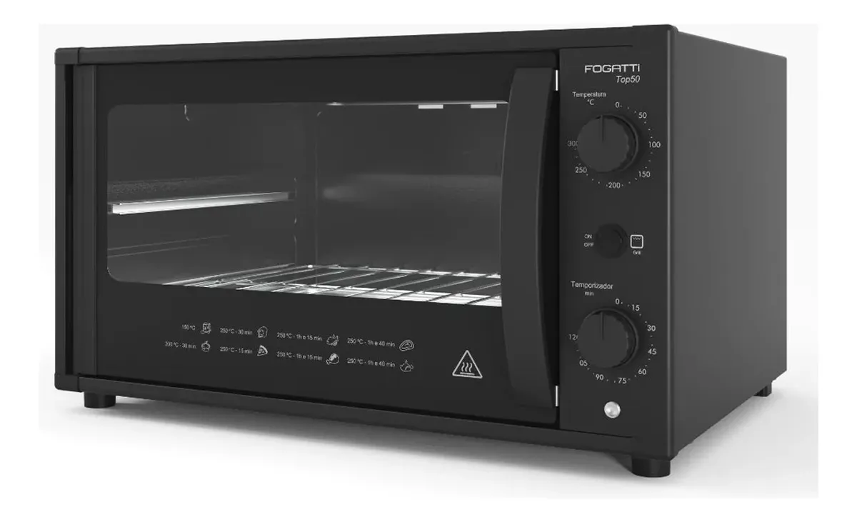 Forno Elétrico De Bancada 50 Litros Top50 Black Fogatti 220v