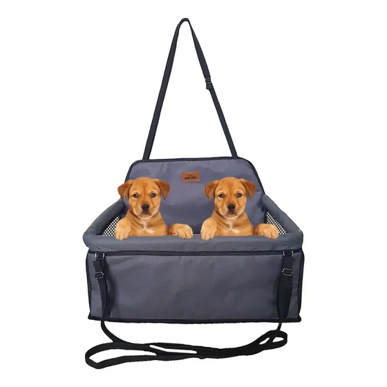 Bolsa de transporte para pets para animais de estimação Petizada cinza tamanho médio para animais de pequeno porte