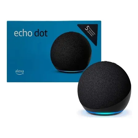 Echo Dot 5° Geração Alexa Preta Amazon Cor Azul
