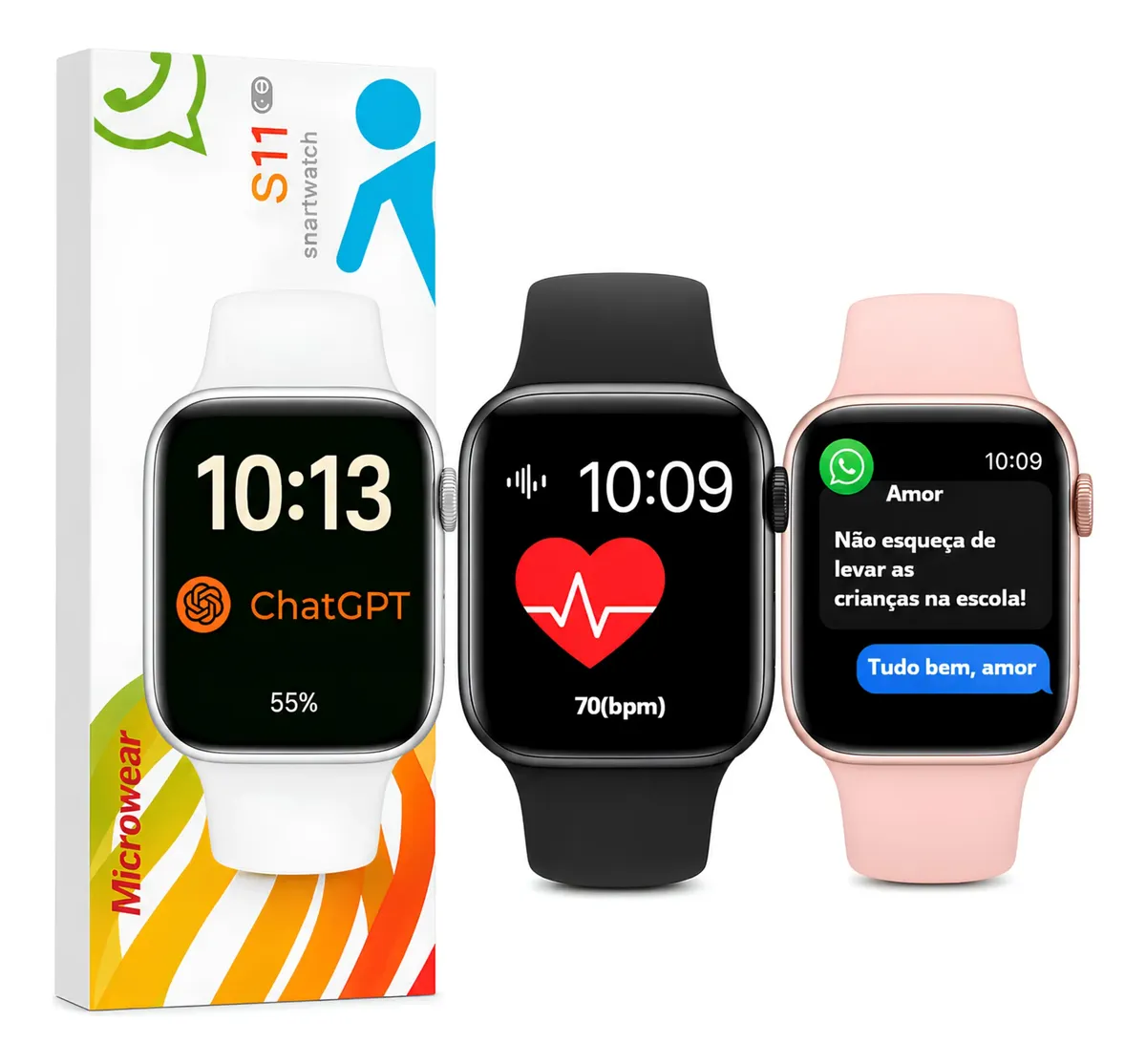 Relogio Smartwatch S11 Microwear Chatgpt Whatsap Gps Serie11