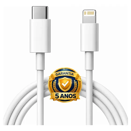Cabo Carregador Turbo Tipo C Para iPhone 8 X Xr 11 12 13 14 Pro Max Cor Branco Dtimp