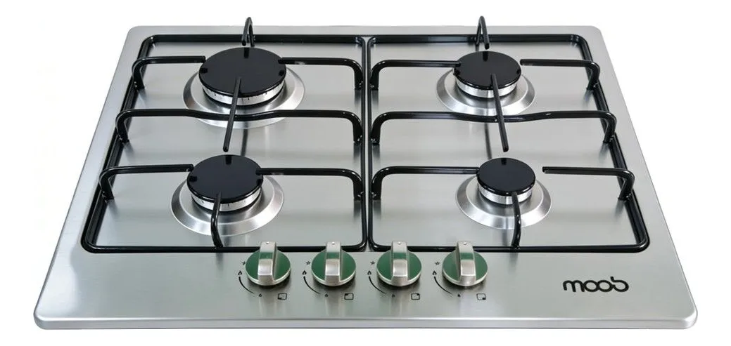 Cooktop Moob Inox 4 Bocas Bivolt Prateado 127/220v