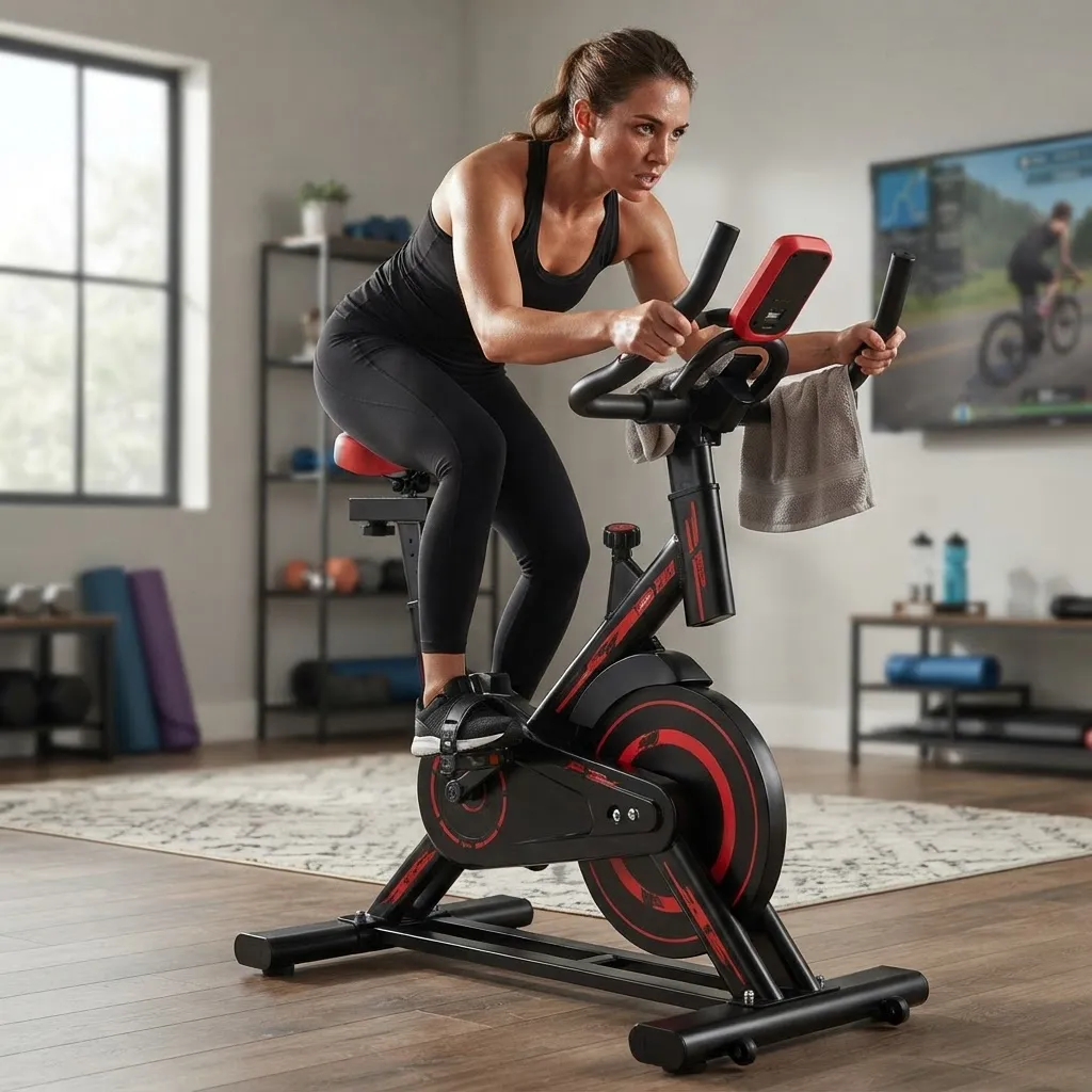 Bicicleta Ergometrica Spinning Bike Profissional 18kg Preto Treino Em Casa Mecânica
