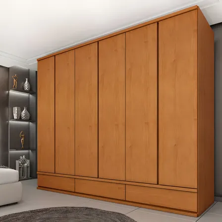 Guarda Roupa 6 Portas 9 Gavetas 270cm Toquio Espresso Wt