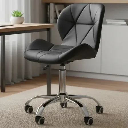 Cadeira Escritório Elidy Home Decor Ergonômica Preto Giratória Rodinhas