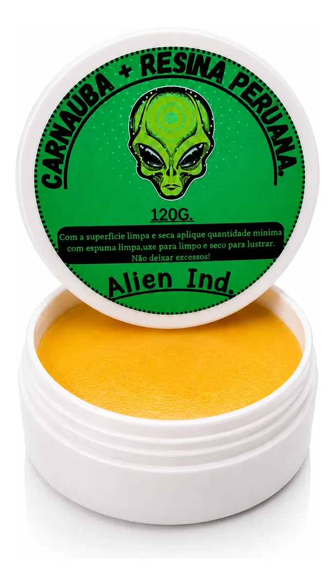 Cera Automotiva Alien Carnaúba + Resina Peruana Queimados