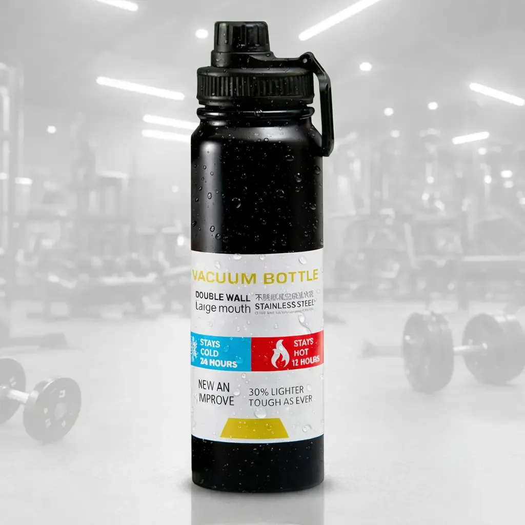 Garrafa Térmica 800ml Inox Parede Dupla Premium Preto