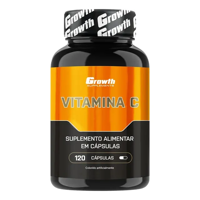 Vitamina C 120 Cápsulas Growth Supplements Natural