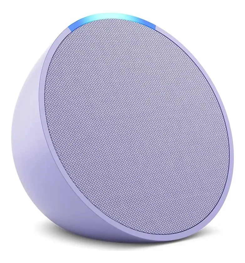 Caixa de Som Inteligente Amazon Echo Pop, com Alexa, na Cor Lavanda Bloom