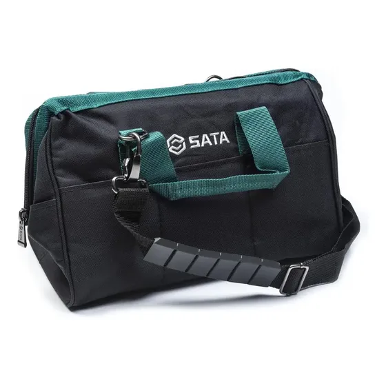 Bolsa Para Ferramentas 14 Pol. C/ 14 Bolsos Sata St95181 Preta E Verde Preto/verde