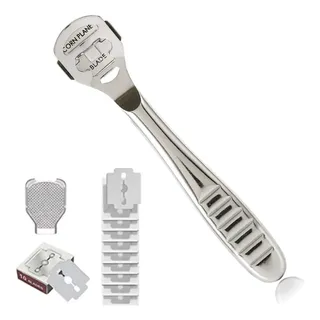 Removedor Raspador de Calos Beautiful Imports Aço Inox com 10 Lâminas