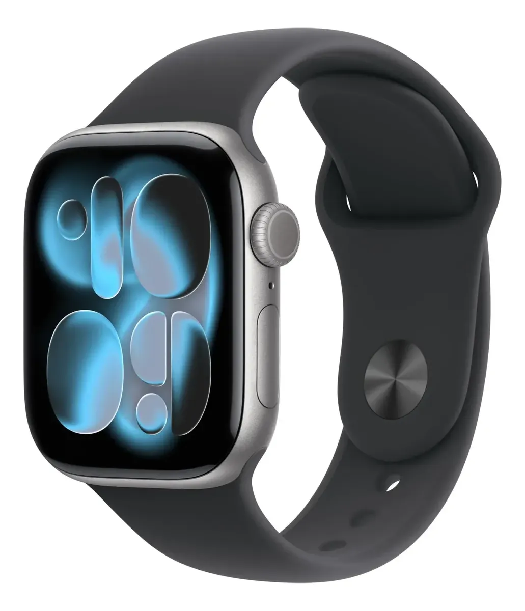 Apple Watch Series 11 Gps 42mm Caixa Alumínio Esportiva Cinza Mesh Preto