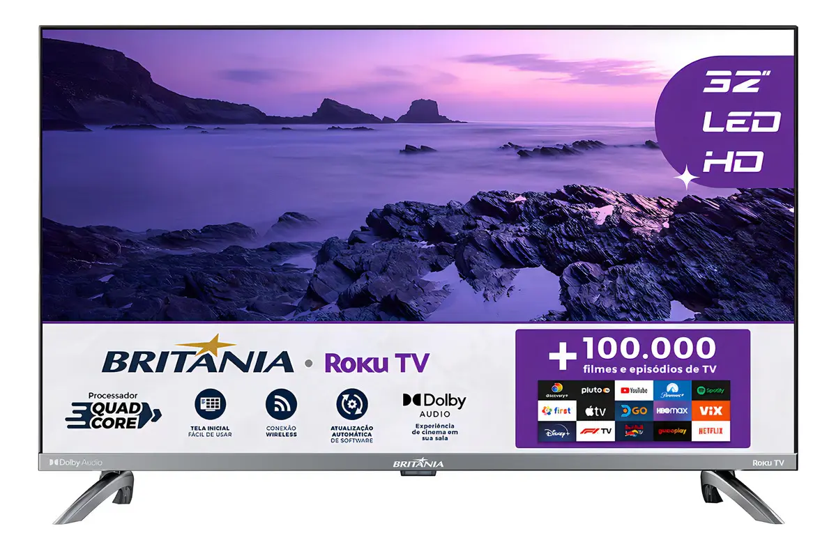 Smart Tv Britânia 32 Polegadas Hd Led Btv32g7pr2csgblh