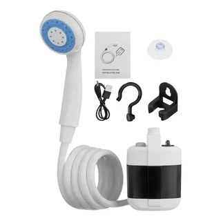 Chuveiro Portátil Recarregável Camping Pet Praia Campo Pesca Cor Branco