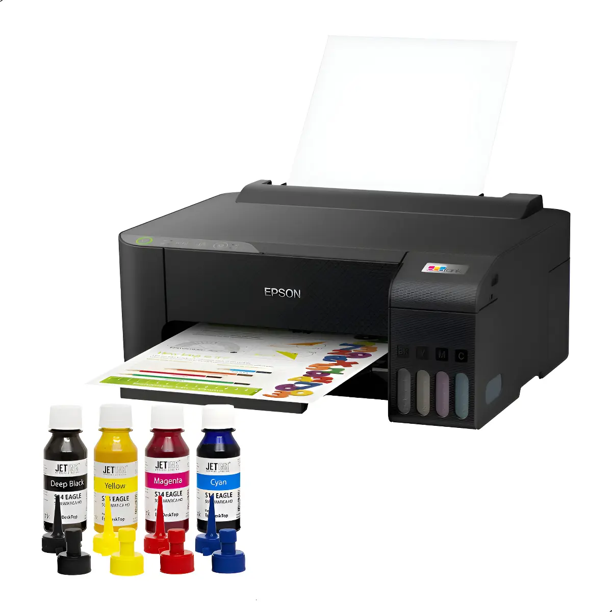 Impressora Wi-fi Sublimática Epson Kit Tinta 4 Cores Jetink Preto 127/220v