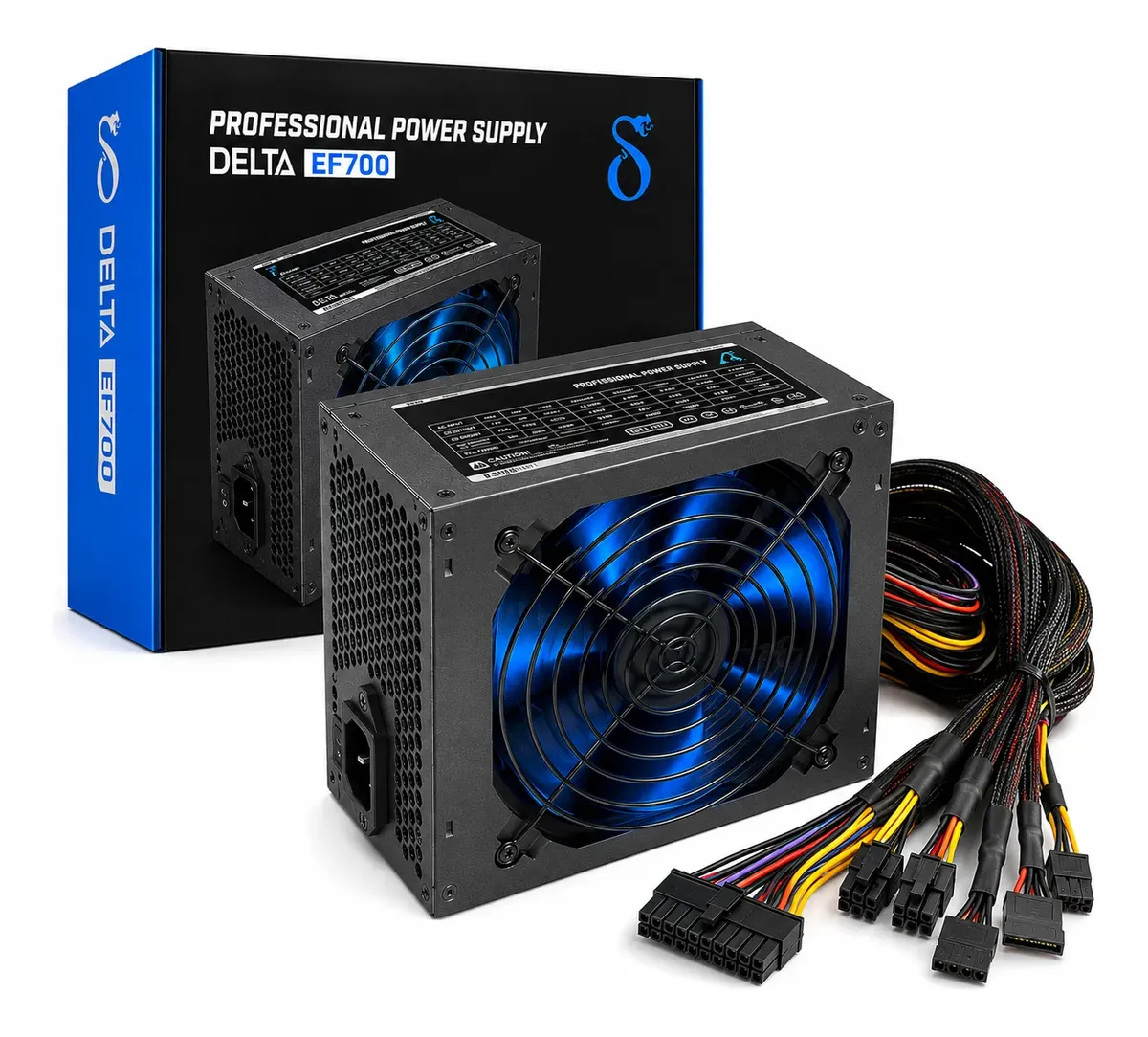 Fonte De Alimentação 700w Atx Gamer Profissional Preto