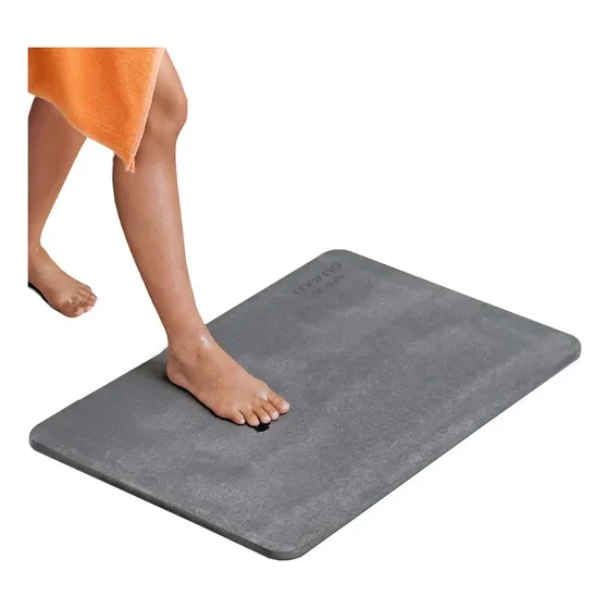 Drytomita Grande Tapete De Banheiro Diatomita Momo Lifestyle Cor Cinza Grafite GRANDE Cor