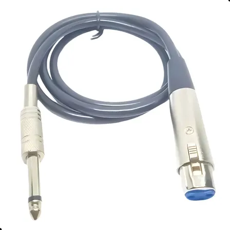 Cabo Xlr Fêmea Para P10 Mono De 50 Cm Para Microfone Profissional Jms Cabos