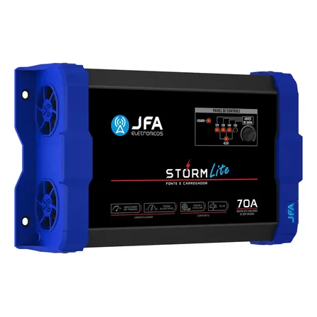 Fonte Automotiva Jfa Storm Lite 70a 3500w Para Som Automotivo Bivolt Preto