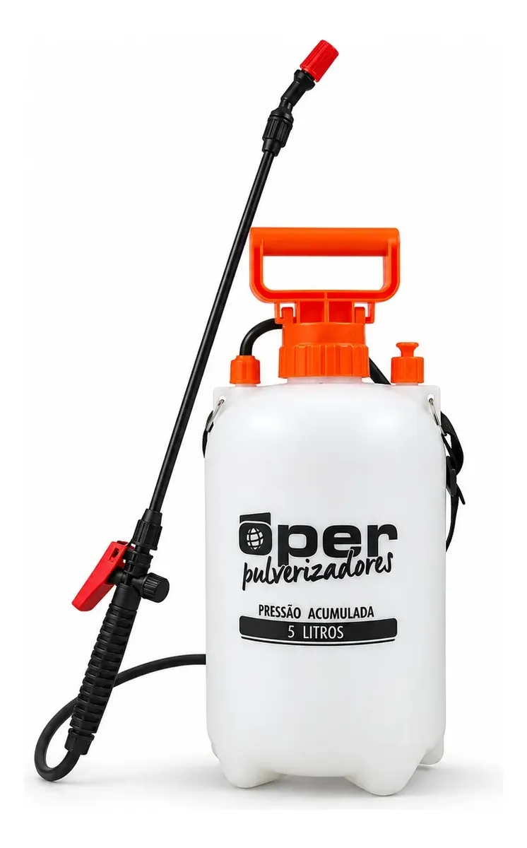Pulverizador Bomba Agrícola Lateral Manual 5 Litros Oper Branco