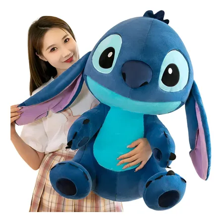 Pelúcia Gigante Little Stich Lilo 50cm Presente Namorados Cor Azul