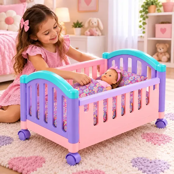 Bercinho Grande Infantil Brinquedo Berço Gigante Boneca Bebe Reborn Atacarejo Kids