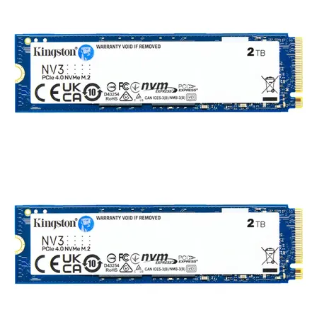 Ssd Servidor Kingston 2tb Nv3 Pcie 4.0 M.2 Nvme Snv3s/2000g Preto