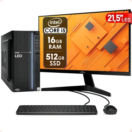 Computador Completo I5 16gb Ssd 512gb Mon 21,5 Strong Tech