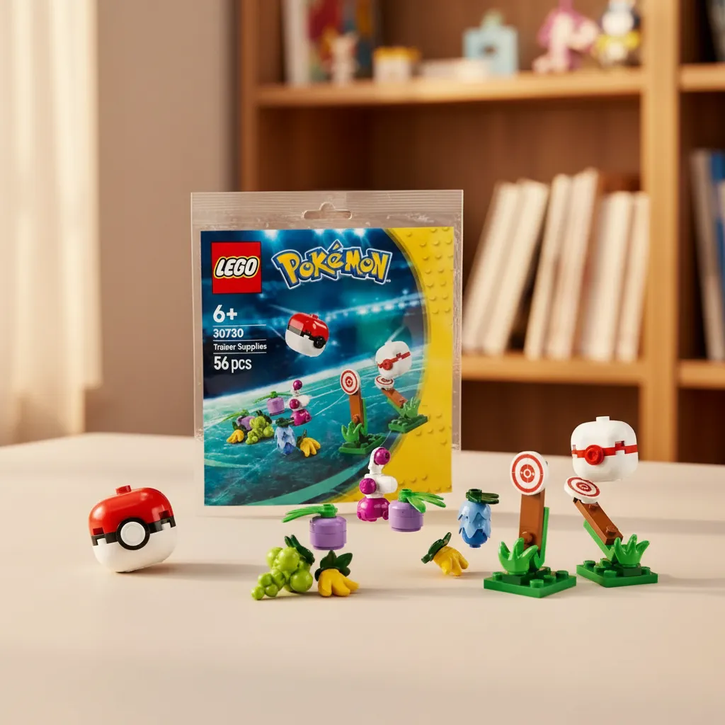 Lego Pokémon Coleção Pokebolas Blocos De Montar Original Kit Acessórios De Treinador Lego Pokémon 30730 - 56 Peças