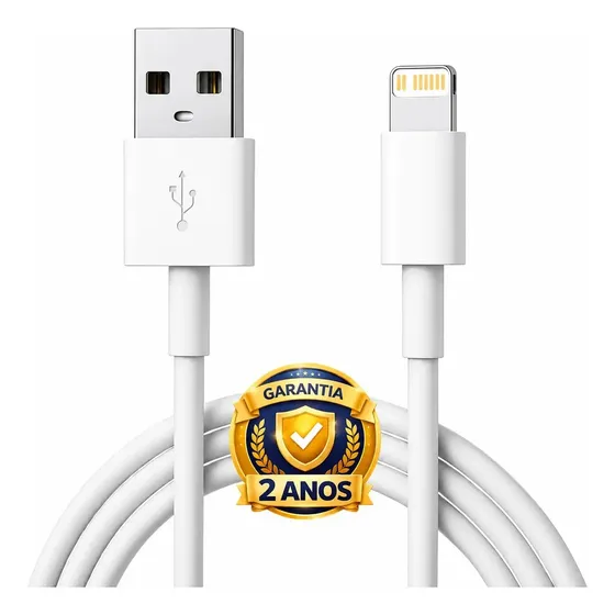Cabo Carregador Para iPhone 6 7 8 X Xs 11 Se 12 Xr 13 14 Pro Max Branco DTimp
