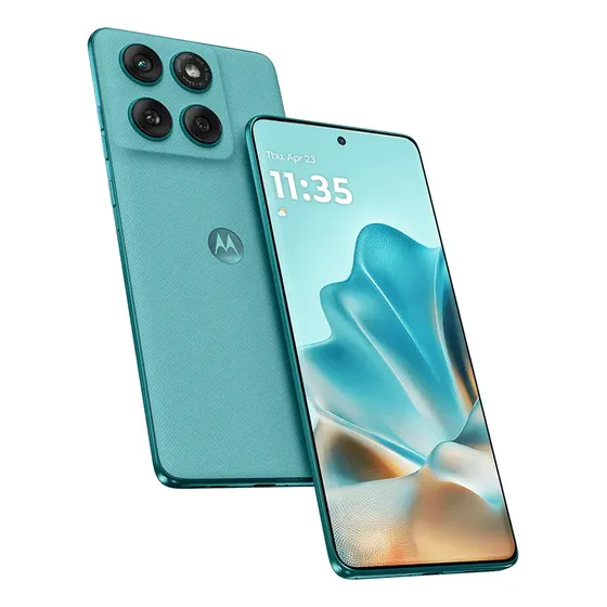 O Motorola Edge 60 Fusion 5g de 256 GB/8 GB de RAM expande 20 GB de verde. Com câmeras Moto Ia, 50mp, 13mp, 32mp, certificação militar, submersível IP68/IP69.